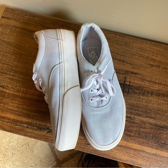 Van Canvas Baby Blue Shoes platform Size 8 - Picture 3 of 7